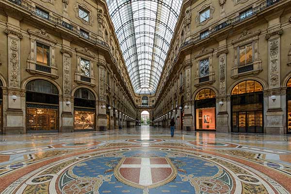 shopping arcade in Milan